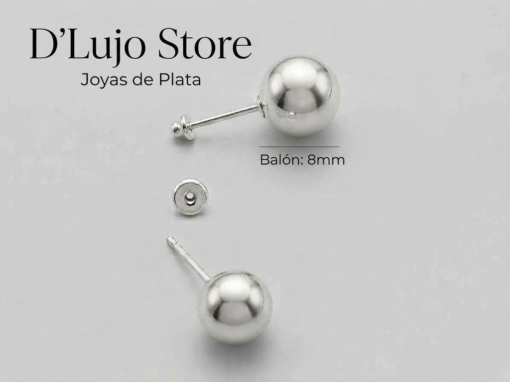 Aretes de Balin en Plata de Ley 925