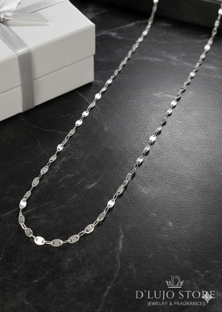 Cadena Marinera Plana Facetada en Plata 925