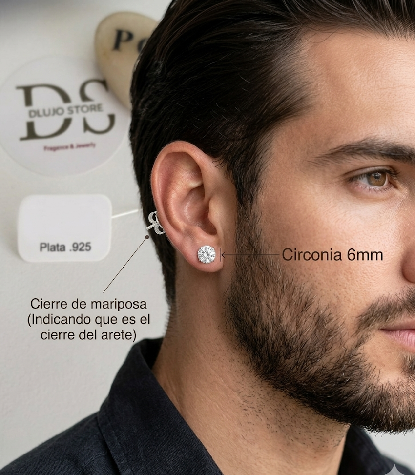 Aretes Diamantado Plata 925